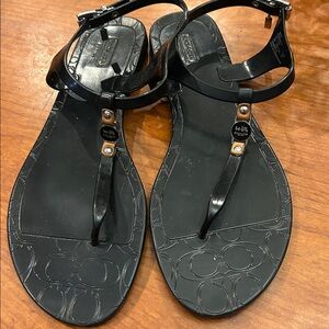 Coach Picadilly Sandals Shoes Jelly Black size 10